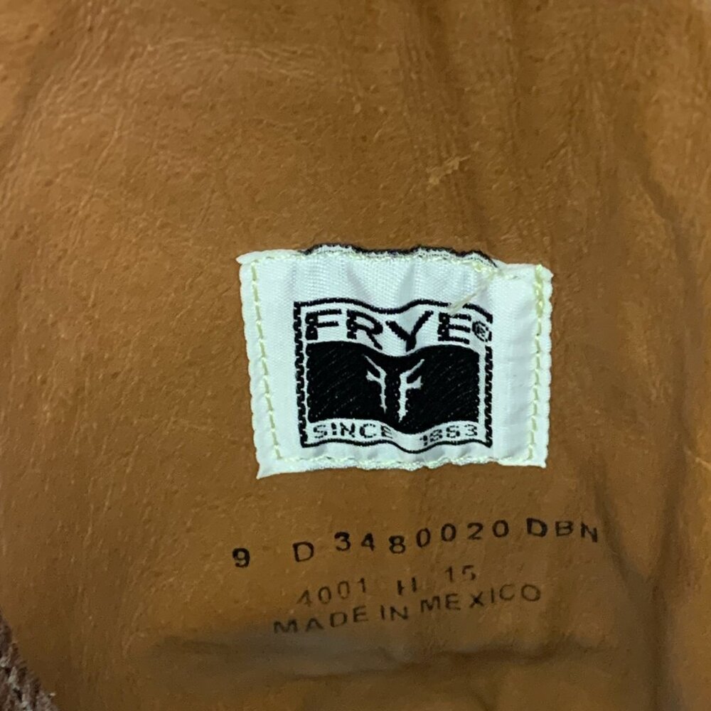 Frye Harness Mahogany Brown Leather Biker Motorcycle Western Boots Size 9 D - Picture 2 of 16